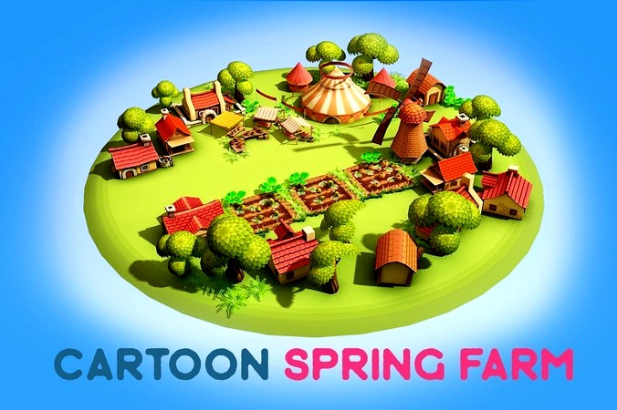 Cartoon Spring Farm