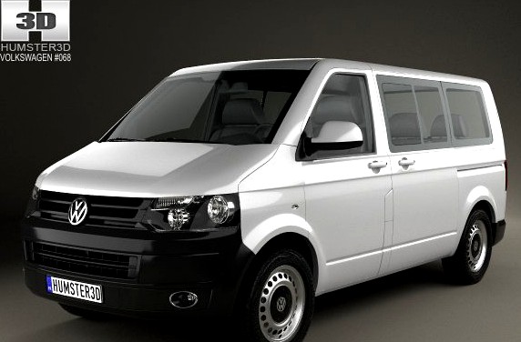 Volkswagen Transporter T5 Kombi 2010 3D Model