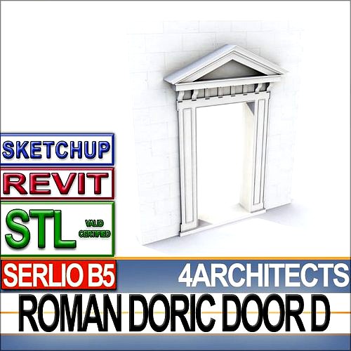 Renaissance Doric Door D Revit STL Printable | 3D