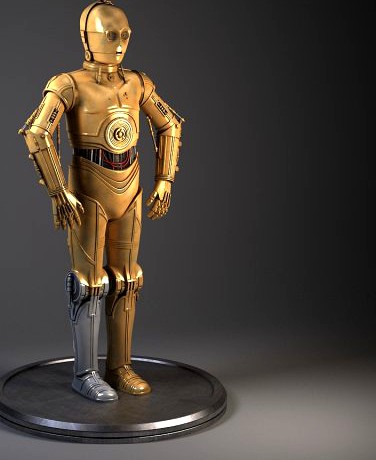 C3PO Star Wars Droid Robot 3D Model