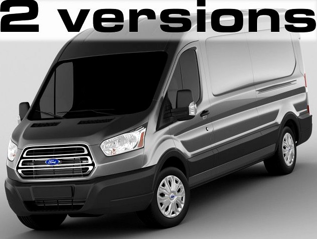 Ford Transit Maxi Van 2014 3D Model