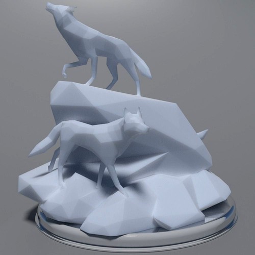 Low Poly Wolves 3D Print | 3D