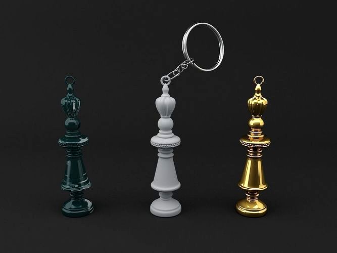 Chess Queen Keychain Model | 3D