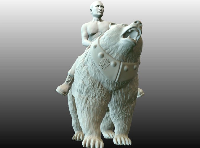 Vladimir Putin on bear  | 3D