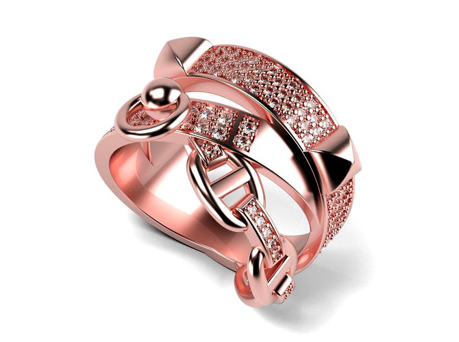 Multi Row Ring | 3D