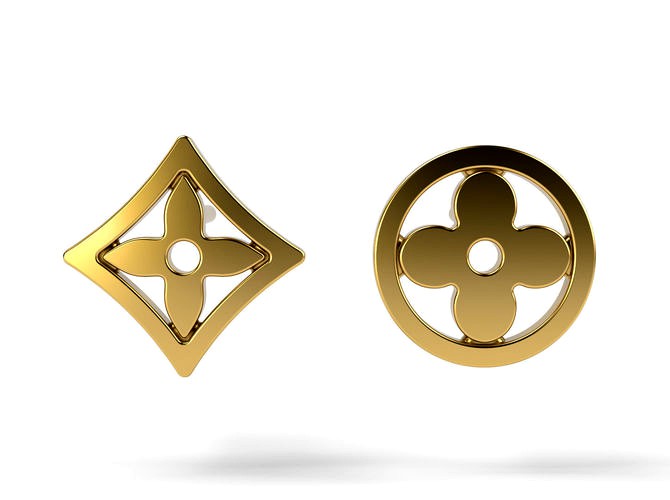 LV Earrings 6 | 3D