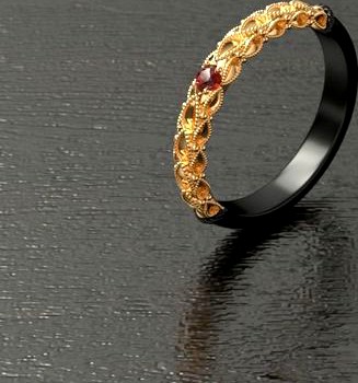 CAESAR wedding ring RG0001 | 3D