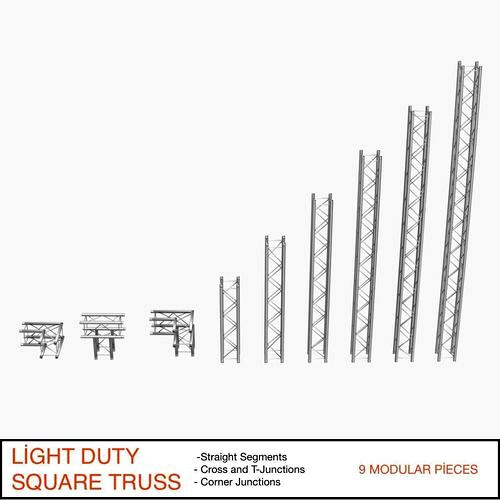 Light Duty Square Truss 006 | 3D