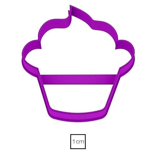 Cupcake 1 cookie cutter for professional | 3D