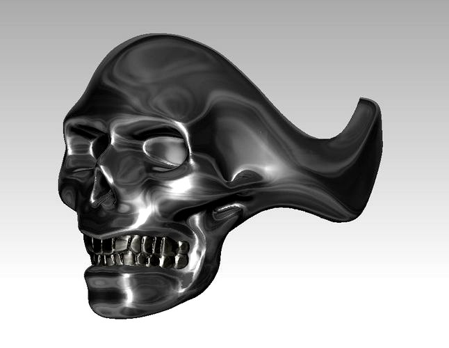 Plain Skull ring | 3D