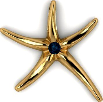 Model pendant starfish for 3D printing | 3D