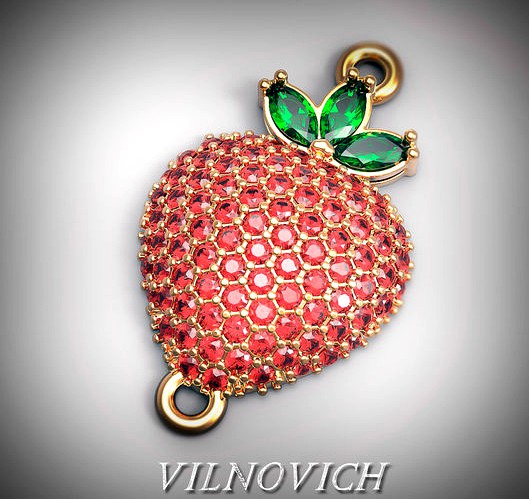 Pendant Strawberry | 3D