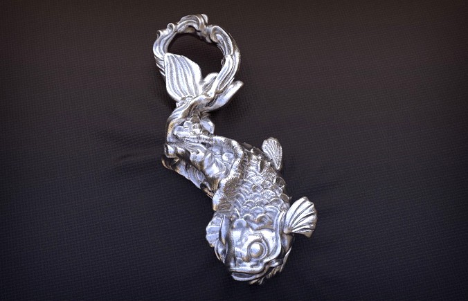 3d printable Koi Carp Pendant | 3D