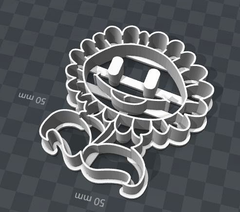 Sunflower from Plants vs Zombies Cookie Cutter | 3D