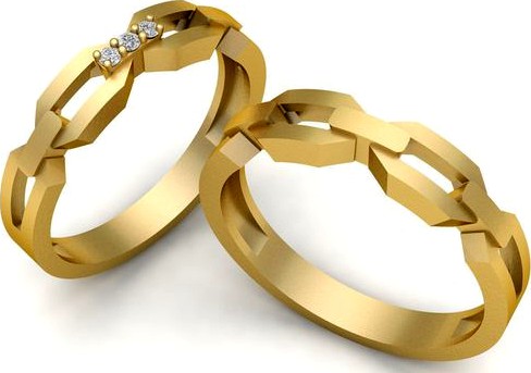 222 Diamond Wedding Ring | 3D