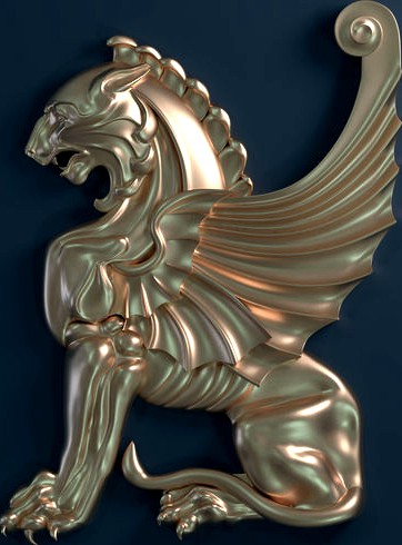 Gryphon 3d relief | 3D