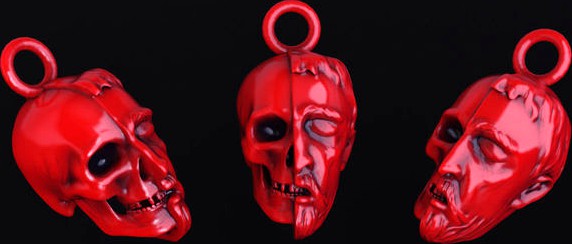 head skull pendant | 3D