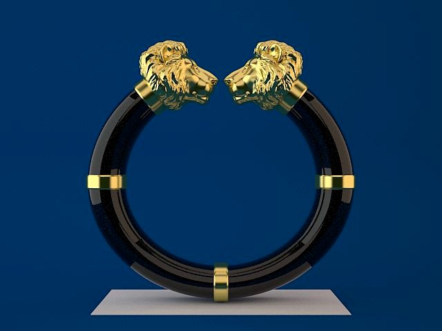 Lion Head Bangle | 3D