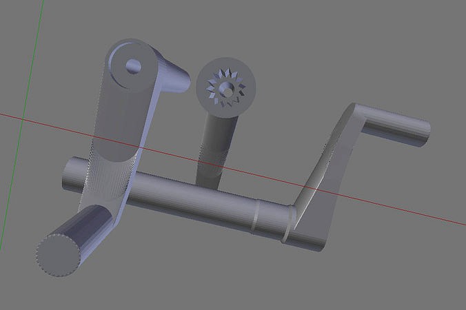 Window Crank 7 75 cm 3 | 3D