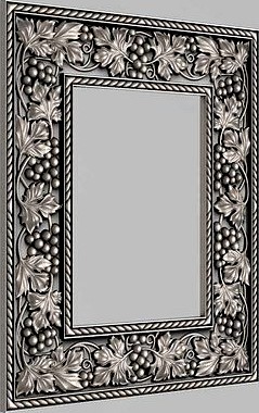 Frame mirror with grape vine | 3D