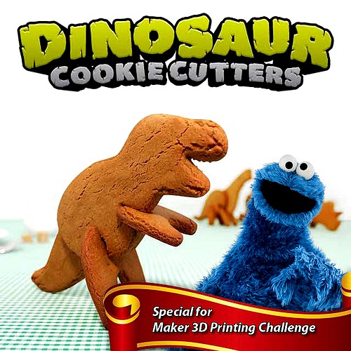 3D Dino Cookie Cutters - TRex | 3D
