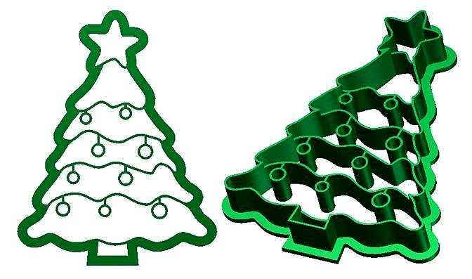 Christmas tree Cookie Cutter | 3D