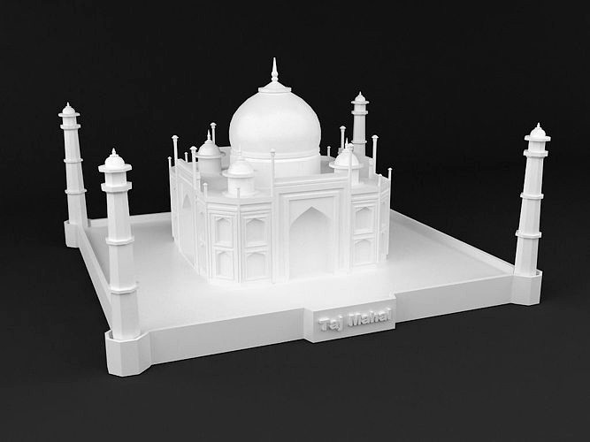 Taj Mahal 3D Print Ready Model | 3D