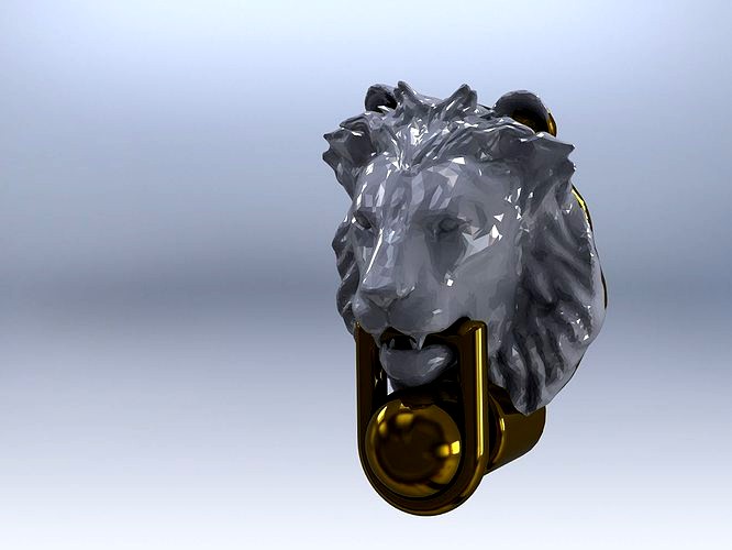 LIONS HEAD DOOR KNOCKER | 3D