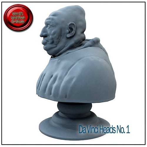 Da Vinci Heads No 1 STL Printable | 3D