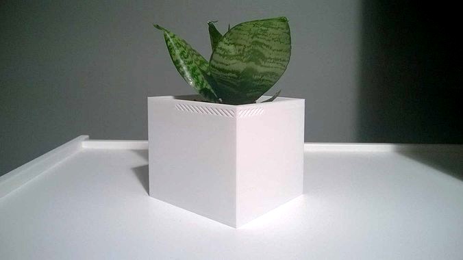 003f - Planter - Medium Cuboid -  | 3D