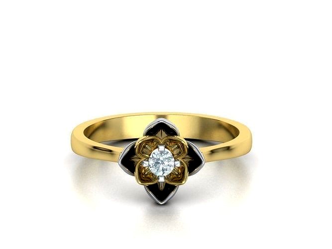 Engagement Ring Lotus | 3D