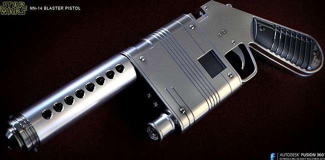 NN-14 blaster pistol | 3D