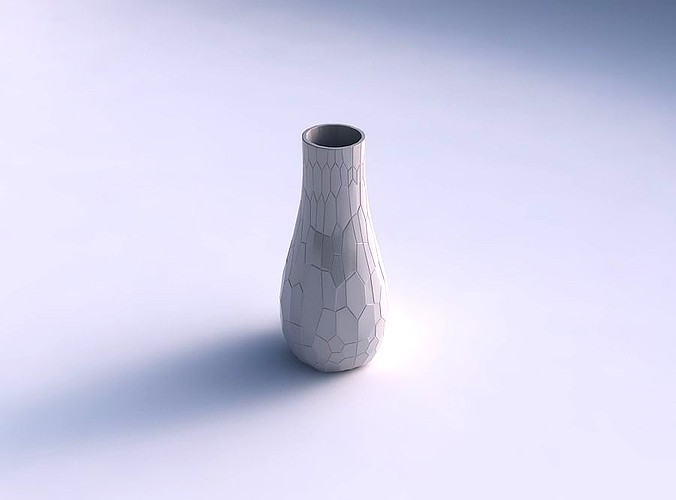 Vase curved with fine organic cells | 3D