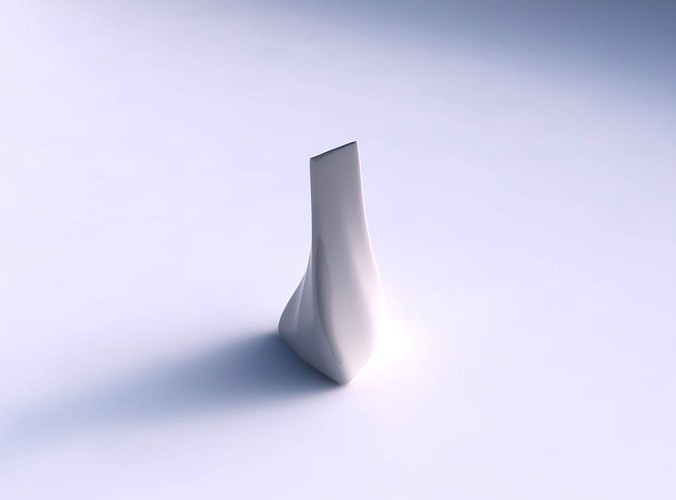 Vase twist grounded tilted triangle with helix smooth | 3D