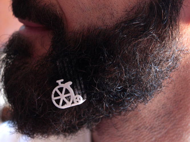 Old bike for beard - lateral wearing | 3D