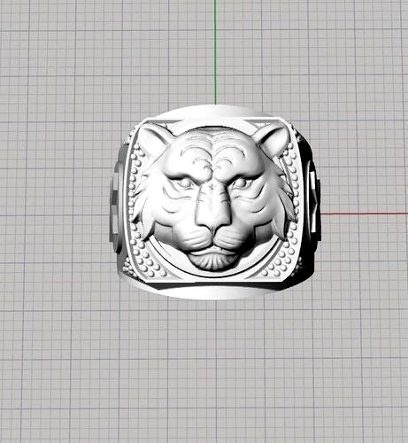 male lion ring | 3D