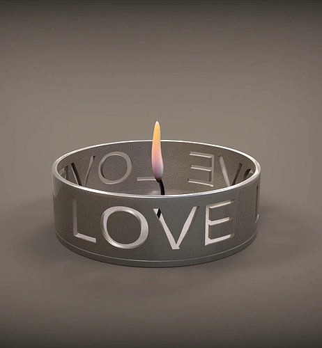 Love Candle Holder | 3D