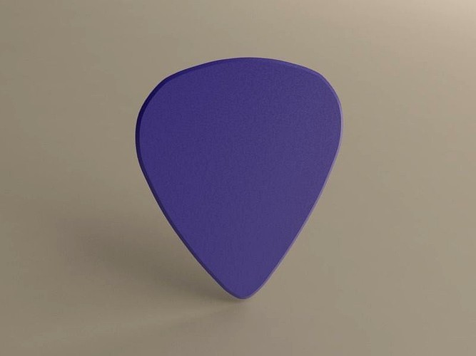 Guitarpick Thick  HARD  | 3D