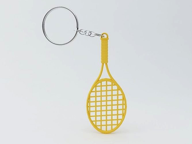 Tennis Racket Keychain  | 3D