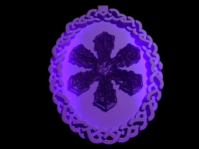 Celtic Knot Snowflake Pendant | 3D