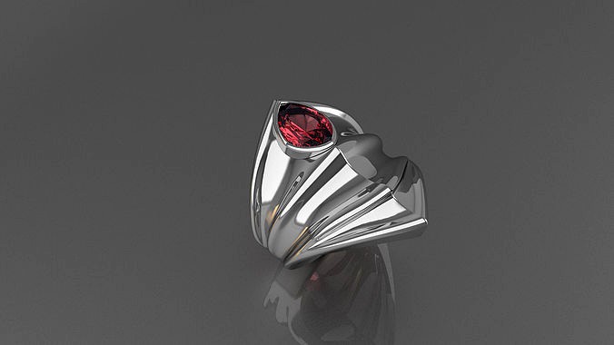 Silver elven ring | 3D