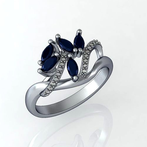 Ring-sapphire  | 3D