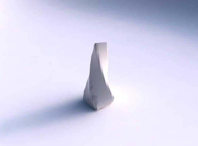 Vase twisted top bent quadratic with uniform polygons | 3D