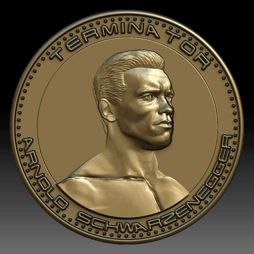 Medal 3D model arnold schwarzenegger coin | 3D