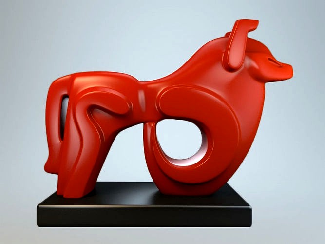 Dog Sculpture P | 3D