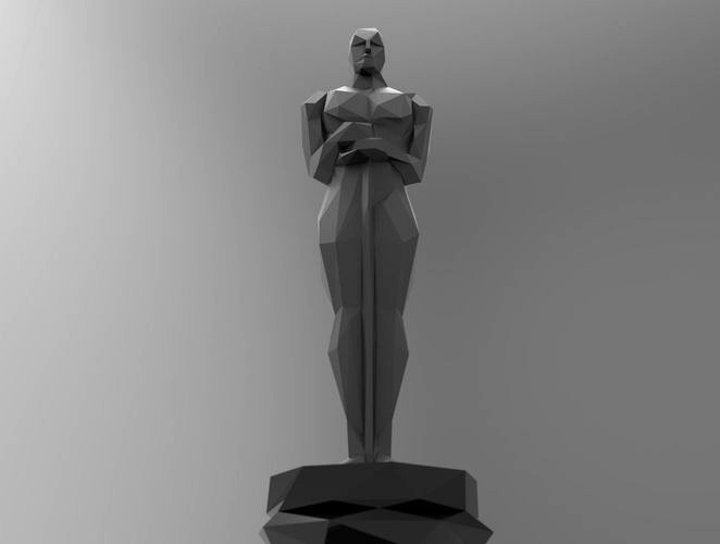 Low Poly Stylized Oscar Statue | 3D