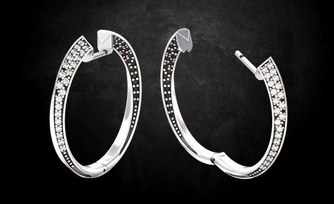 Earrings elegant 130 | 3D