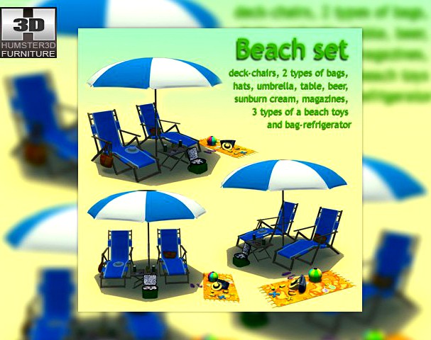 Beach set 3D Model