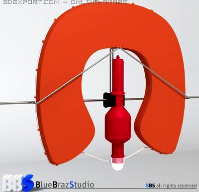 Horseshoe lifebuoy 3D Model