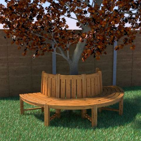 Garden tree seat 3D Model